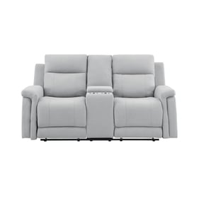 Global Furniture U1797 Light Grey Console Reclining Loveseat