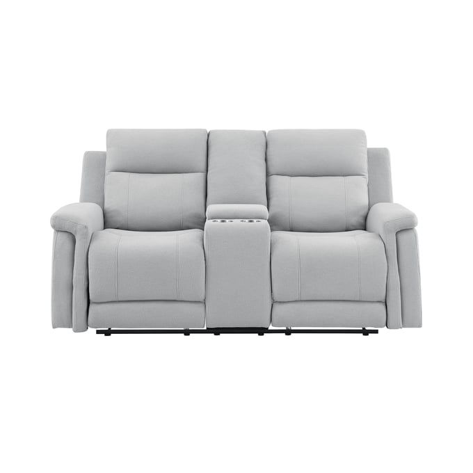 Global Furniture U1797 Light Grey Console Reclining Loveseat GL-U1797-GREY-CRLS