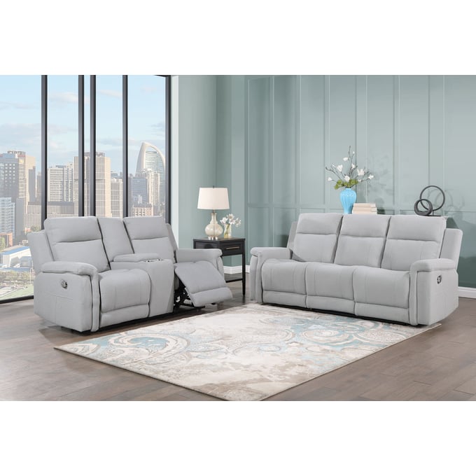 Global Furniture U1797 Light Grey 2pc Living Room Set GL-U1797-GREY-LR-S1