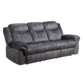 Global Furniture U2200 Dark Grey Power Reclining Sofa