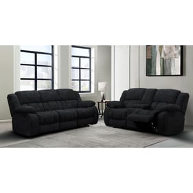 Global Furniture U250 Black 2pc Living Room Set