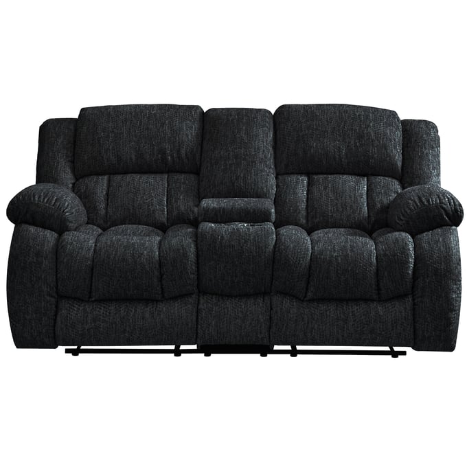 Global Furniture U250 Black Console Reclining Loveseat GL-U250-EBONY-CRLS