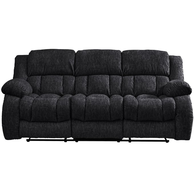 Global Furniture U250 Black Reclining Sofa GL-U250-EBONY-RS