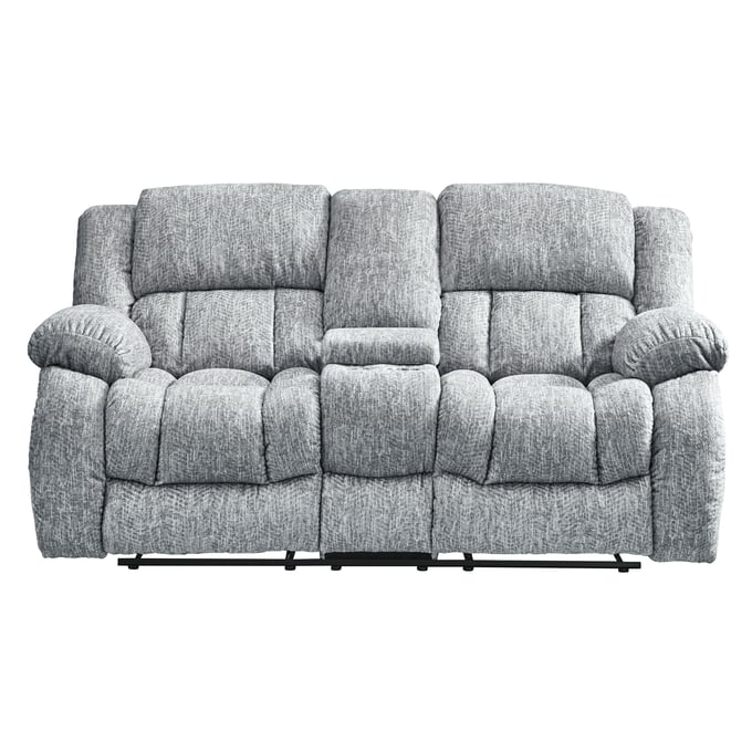 Global Furniture U250 Light Grey Console Reclining Loveseat GL-U250-GREY-CRLS