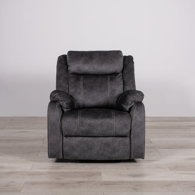 Global Furniture U7303C Domino Dark Grey Glider Recliner GL-U7303C-DOMINO-GRANITE-GR