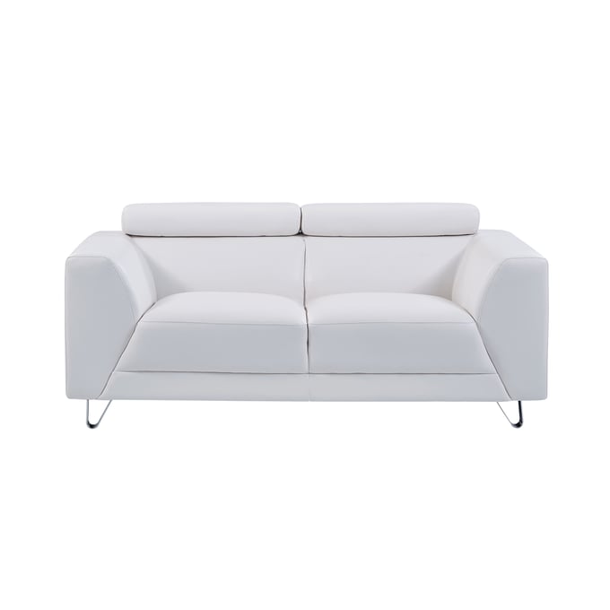 Global Furniture U8210 White Loveseat GL-U8210-PLUTO-WH-LS-M