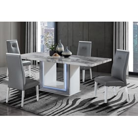 Global Furniture Ylime Light Grey White 5pc Dining Room Set