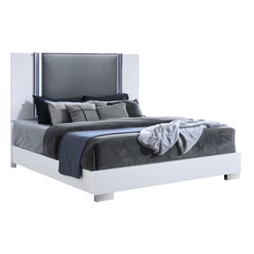 Global Furniture Ylime White King Bed with LED