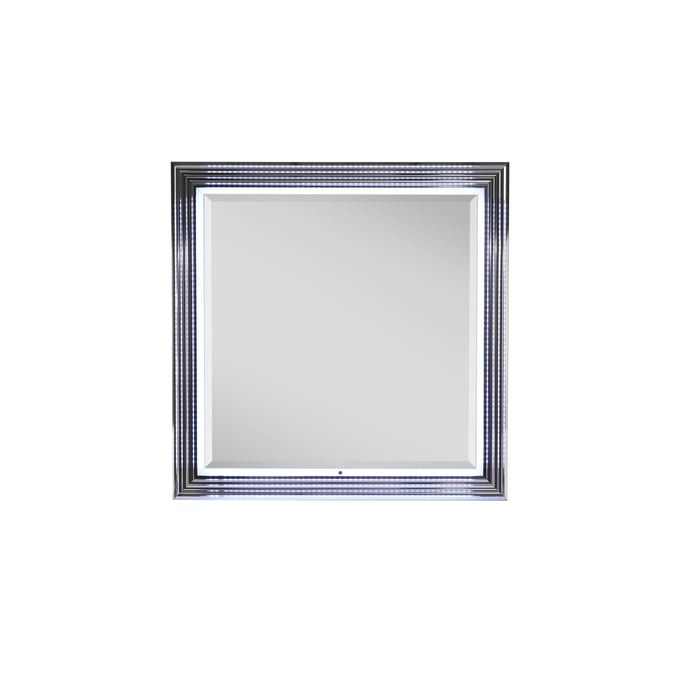 Global Furniture Ylime White Mirror with LED GL-YLIME-SMOOTH-WHITE-MR-W-LED