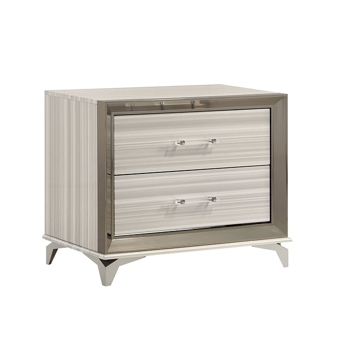 Global Furniture Zambrano White Nightstand GL-ZAMBRANO-WHT-NS