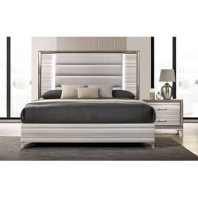 Global Furniture Zambrano White 2pc Bedroom Set with King Bed