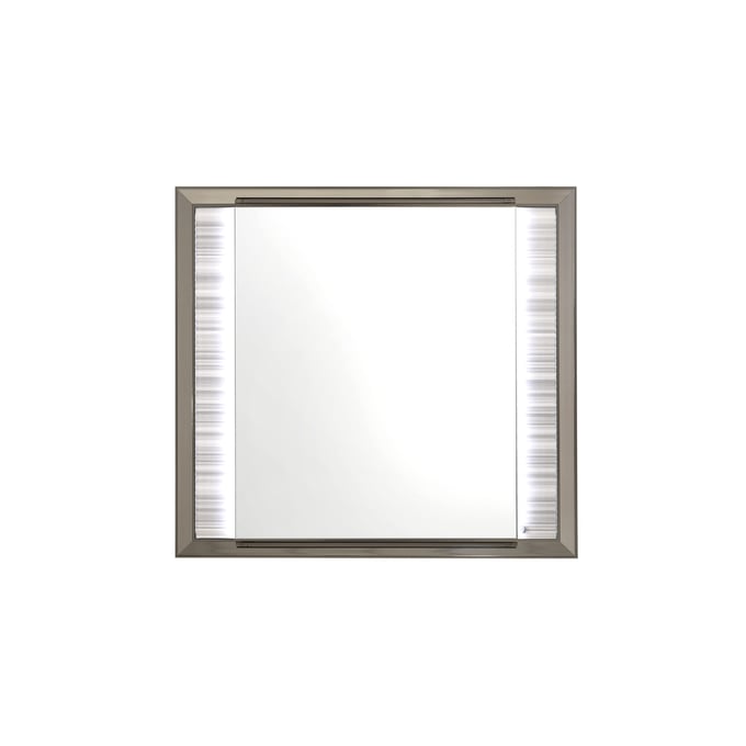 Global Furniture Zambrano White Mirror with LED GL-ZAMBRANO-WHT-MR-W-LED