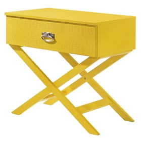 Glory Furniture Xavier Yellow 1 Drawer Nightstand