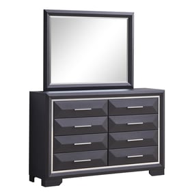 Glory Furniture Liverpool Black Dresser and Mirror