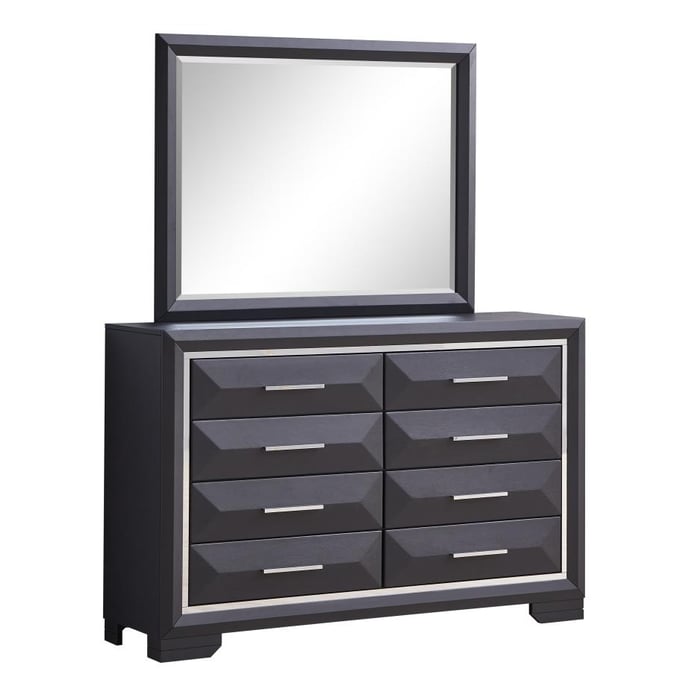 Glory Furniture Liverpool Black Dresser and Mirror GLRY-G01600-DRMR