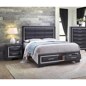 Glory Furniture Liverpool Black 2pc Bedroom Set with King Bed