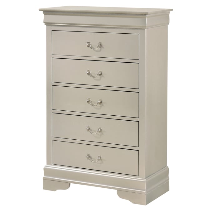 Glory Furniture Louis Phillipe White 5 Drawers Chest