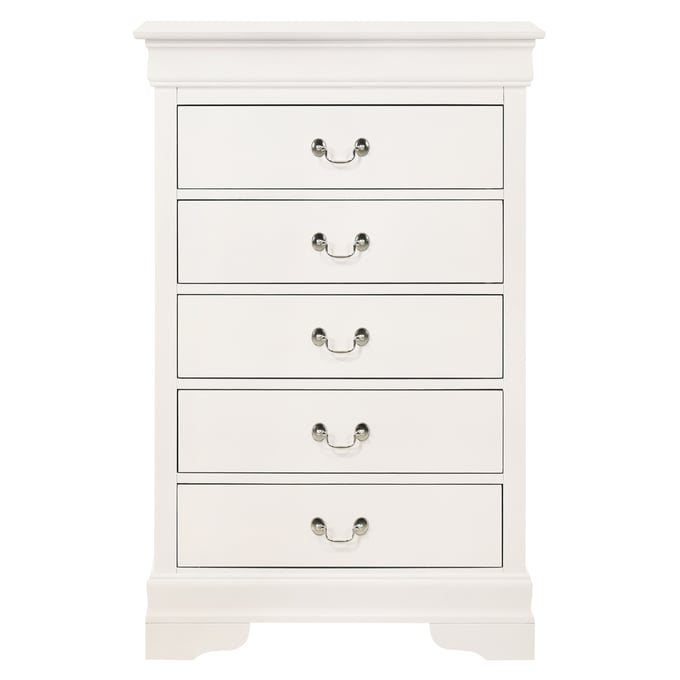 Louis Phillipe 4 Drawer Chest (White) by Glory Furniture