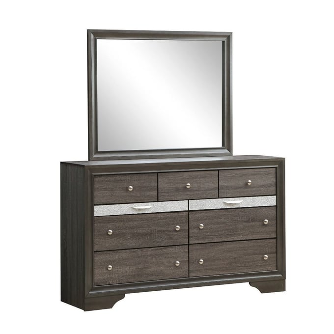 Glory Furniture Madrid Gray Dresser and Mirror GLRY-G02305-DRMR