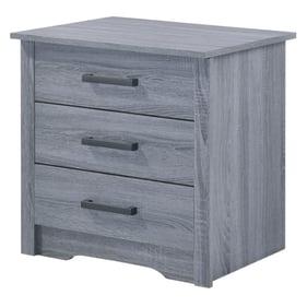 Glory Furniture Hudson Gray 3 Drawers Nightstand