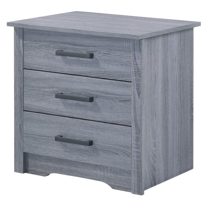 Glory Furniture Hudson Gray 3 Drawers Nightstand GLRY-G026-N