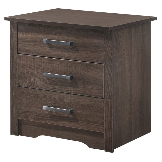 Glory Furniture Hudson Wenge 3 Drawers Nightstand GLRY-G028-N