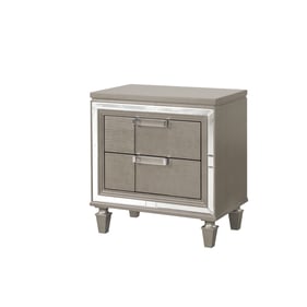 Glory Furniture Genoa Gunmetal Gray Nightstand