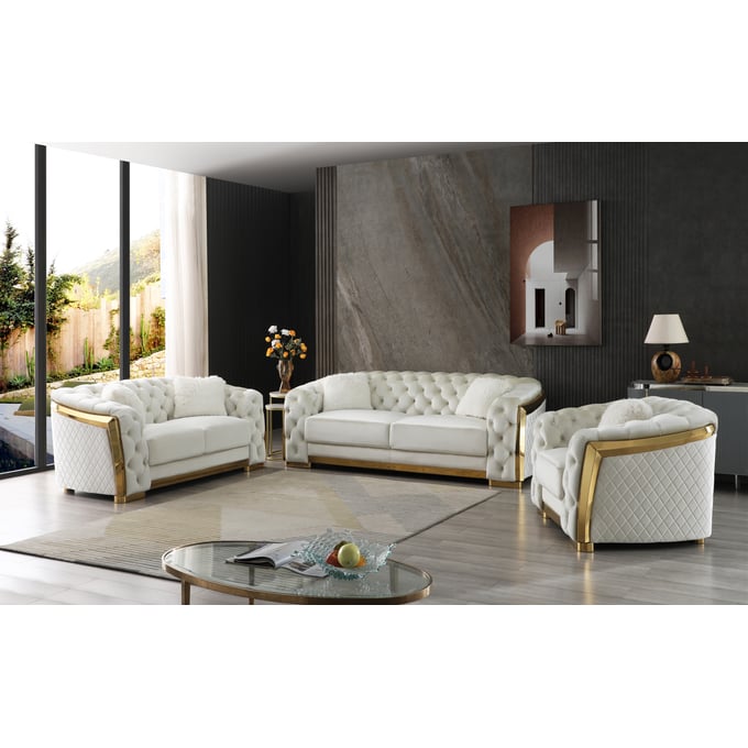 Glory Furniture Lexi Ivory 3pc Living Room Set GLRY-G0597A-LR-S1