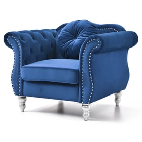 Glory Furniture Hollywood Navy Blue Velvet Fabric Chair