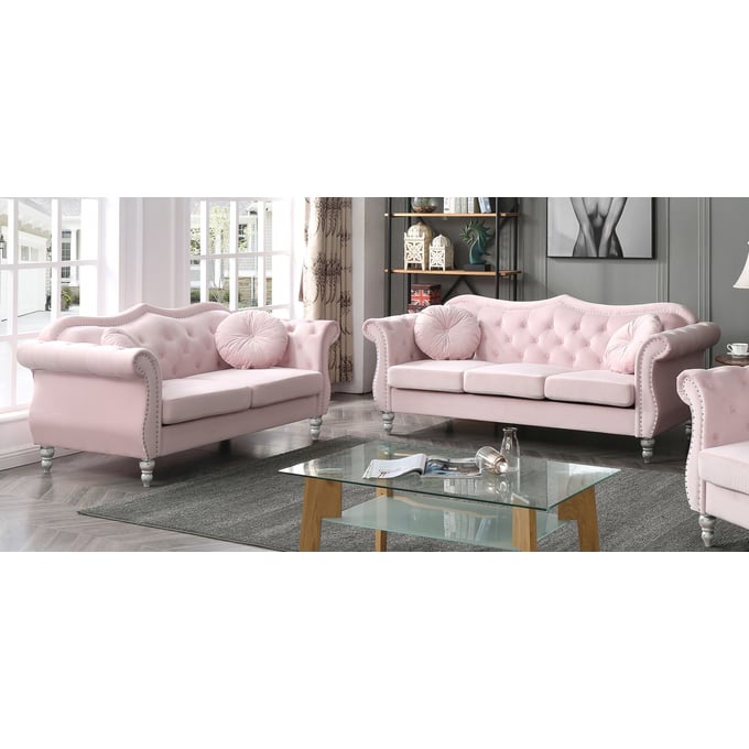 Glory Furniture Hollywood Pink 2pc Living Room Set GLRY-G0660A-LR-S5