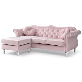 Glory Furniture Hollywood Pink Sofa Chaise