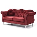 Glory Furniture Hollywood G0669A-L Loveseat , BURGUNDY