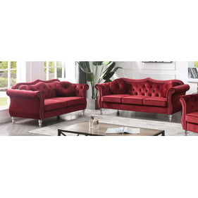 Glory Furniture Hollywood Burgundy 2pc Living Room Set