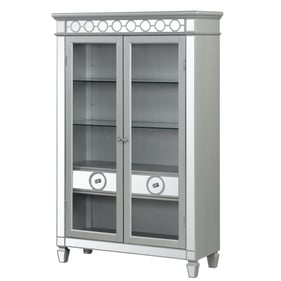 Glory Furniture Geneva Silver Champagne Dining Curio