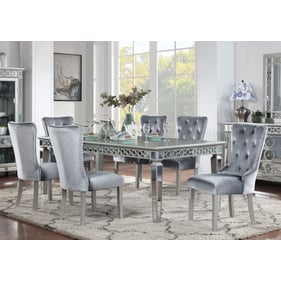 Glory Furniture Geneva Silver Champagne Gray 7pc Dining Room Set