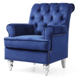 Glory Furniture Anna Blue Velvet Accent Chair