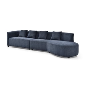 Glory Furniture Albany Blue Sectional Sofa