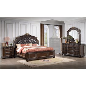 Glory Furniture Paris Cherry 4pc Bedroom Set With Queen Bed