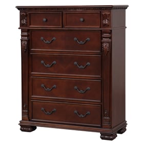 Glory Furniture Lyndon Cherry 6 Drawer Chest