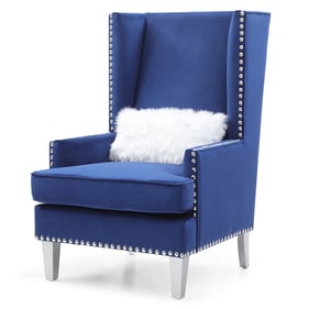 Glory Furniture Wilshire Blue Velvet Chair