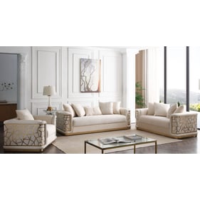 Glory Furniture Talia Ivory 3pc Living Room Set