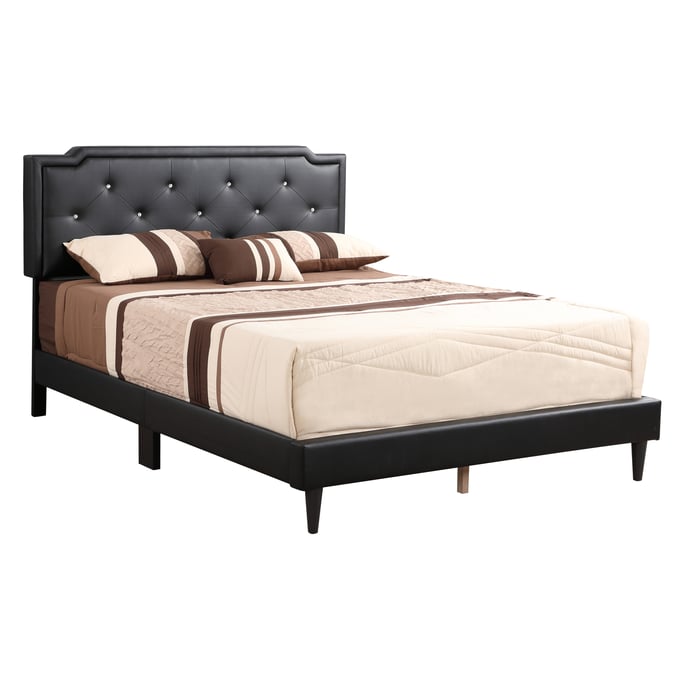 Glory Furniture Deb Black Fabric Queen Bed GLRY-G1119-QB-UP