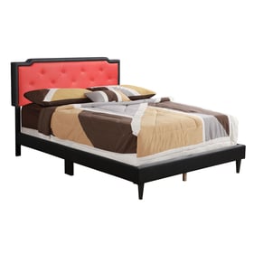 Glory Furniture Deb Black Red Queen Bed