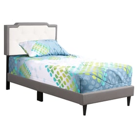 Glory Furniture Deb Light Grey White Twin Bed