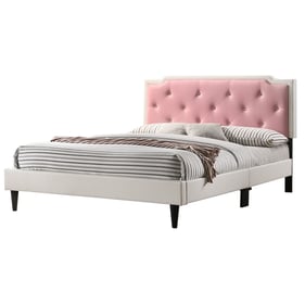 Glory Furniture Deb White Pink Full Bed