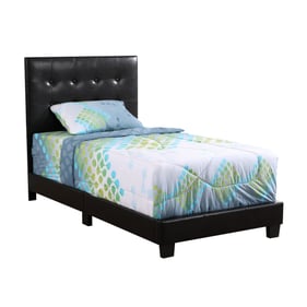 Glory Furniture Caldwell Black Faux Leather Twin Bed