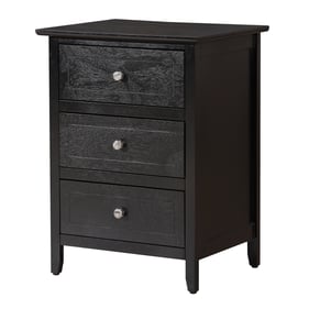 Glory Furniture Daniel Black 3 Drawers Nightstand