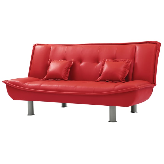 Glory Furniture Lionel Red Faux Leather Sofa Bed GLRY-G134-S