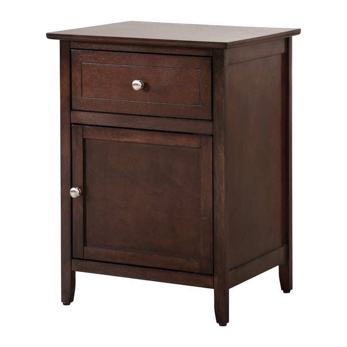 Glory Furniture Izzy Cappuccino 1 Drawer 1 Door Nightstand GLRY-G1412-N-25