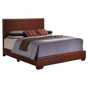 Glory Furniture Aaron Light Brown Faux Leather King Bed